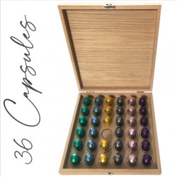 Wooden box of 36 Nespresso ® capsules