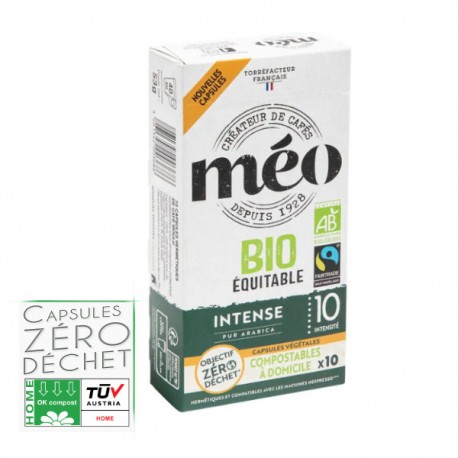 Dark Nespresso ® Bio Compatible Coffee Capsules from Méo