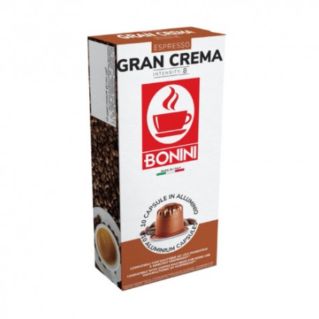 Capsules Gran Crema compatibles Nespresso ® de Bonini