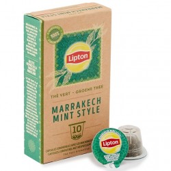 Marrakech Mint Lipton flavored green tea capsules compatible Nespresso ®