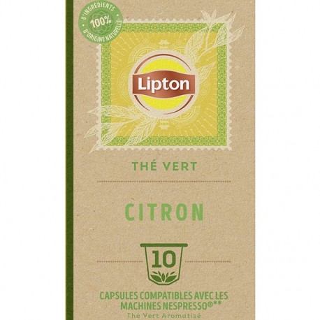 Capsules Thé Vert Citron Lipton compatibles Nespresso ®