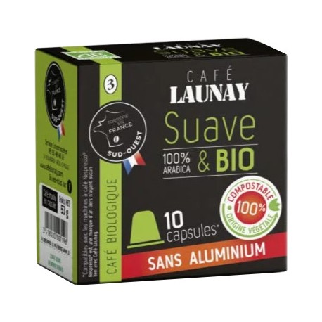 Organic Capsules, Nespresso Compatible from Café Launay