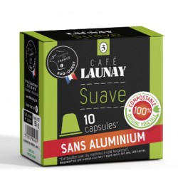 Organic Capsules Suave, Nespresso Compatible from Café Launay
