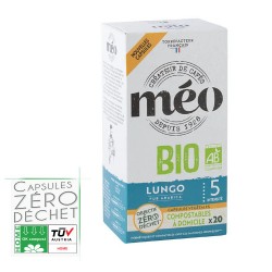 Cafés Méo BIO LUNGO, capsules compatibles Nespresso ®