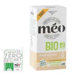 Cafés Méo BIO HARMONIE, capsules compatibles Nespresso ®