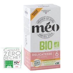 Cafés Méo BIO DÉLICATESSE, capsules compatibles Nespresso ®