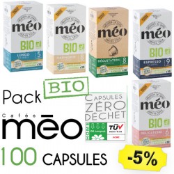 Pack Integral Méo, the whole range of Méo capsules compatible with Nespresso ®