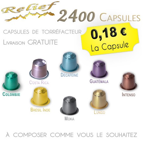 Pack 2400 capsules compatibles Nespresso ®