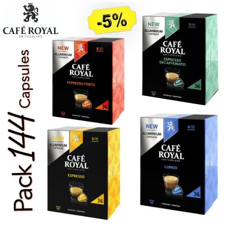 Pack 144 capsules Café Royal compatibles Nespresso ®