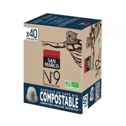 Nespresso ® compatible San Marco N°8 Intense and Round Bio capsules