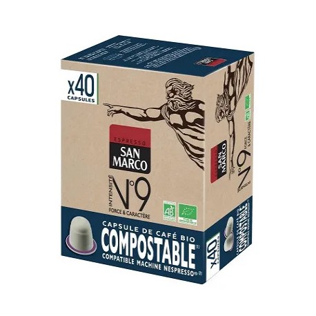 Capsules San Marco N°9 Force & caractère compatibles Nespresso ®