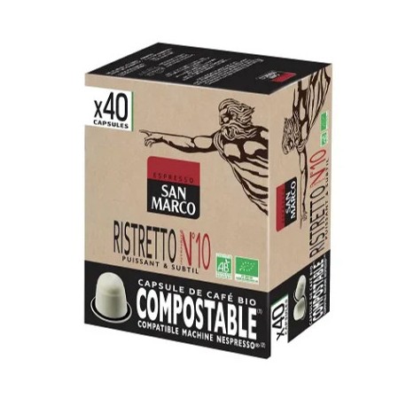 Capsules San Marco N°10 Force & caractère compatibles Nespresso ®
