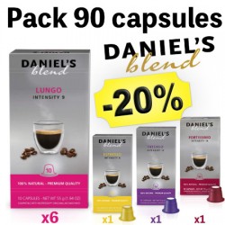 Pack de 90 capsules Daniel's Blend compatibles nespresso ®
