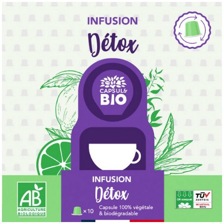 10 Capsules Bio Infusion Détox compatibles Nespresso ®