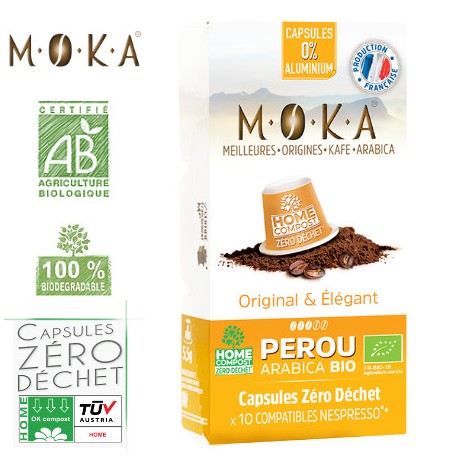 Capsules Pérou Bio compatibles Nespresso ®