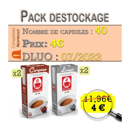 Destockage capsules compatibles nespresso