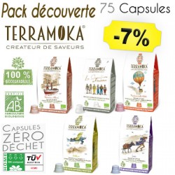 Pack découverte Terramoka 75 capsules bio compatibles Nespresso ®
