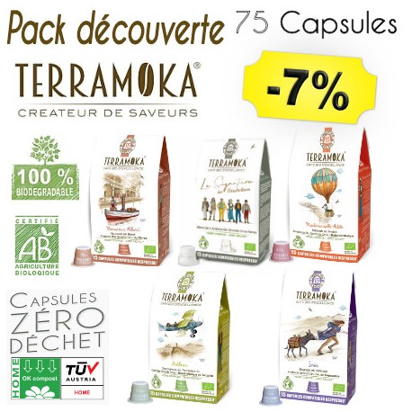 Terramoka discovery pack 75 Nespresso ® compatible organic capsules