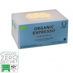 Nespresso ® Terres de Café compatible Organic Espresso coffee capsules.