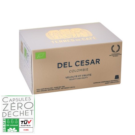 Capsules Del Cesar compatibles Nespresso ® Terres de café