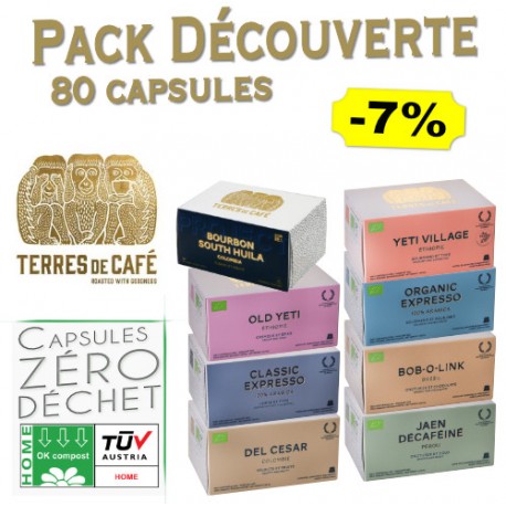 Box of 50 zero-waste capsules Terres de Café