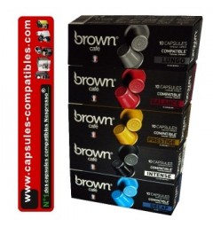 100 Capsules BROWN compatibles Nespresso®