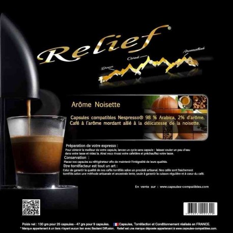 Capsules compatibles Nespresso® Arôme Noisette