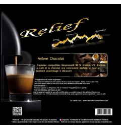 Chocolate by Relief, Nespresso® compatible coffee capsules.