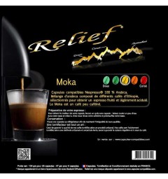 Moka capsules Relief compatibles Nespresso ® 