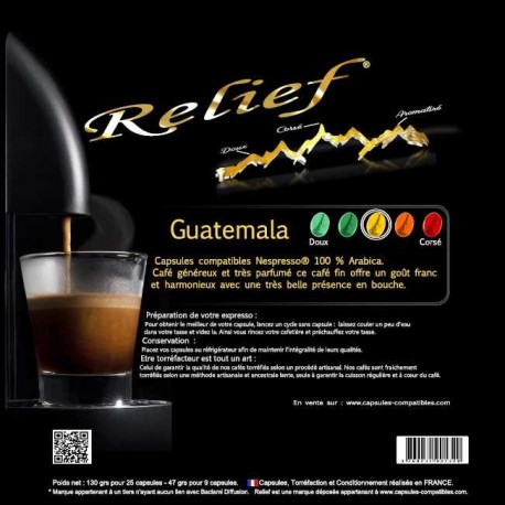 Guatemala capsules Relief compatibles Nespresso