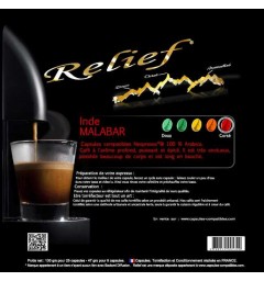 Inde Malabar Capsules compatibles Nespresso ® Relief
