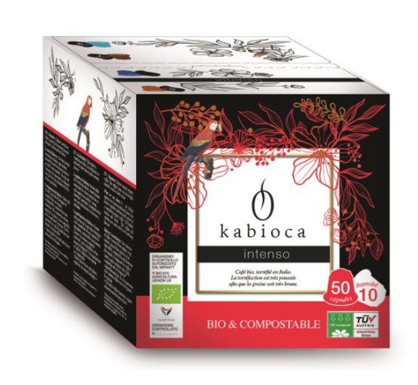 kabioca Intenso compatible Nespresso ® organic and compostable capsules